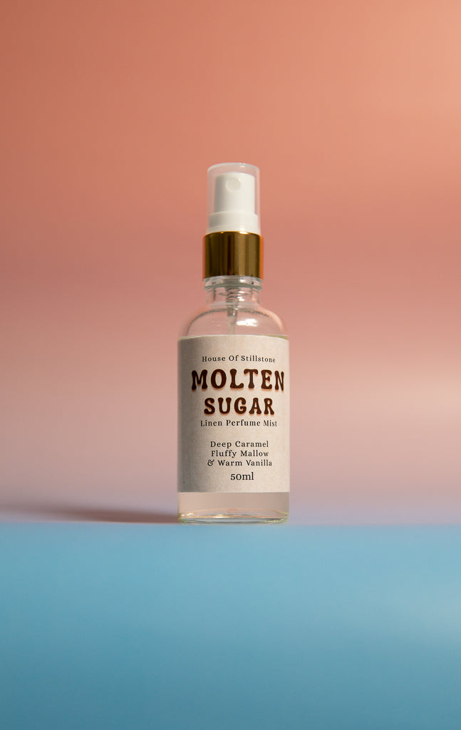 Molten Sugar Linen Perfume Mist - Sweet Marshmallow, Caramel & Vanilla Fragrance
