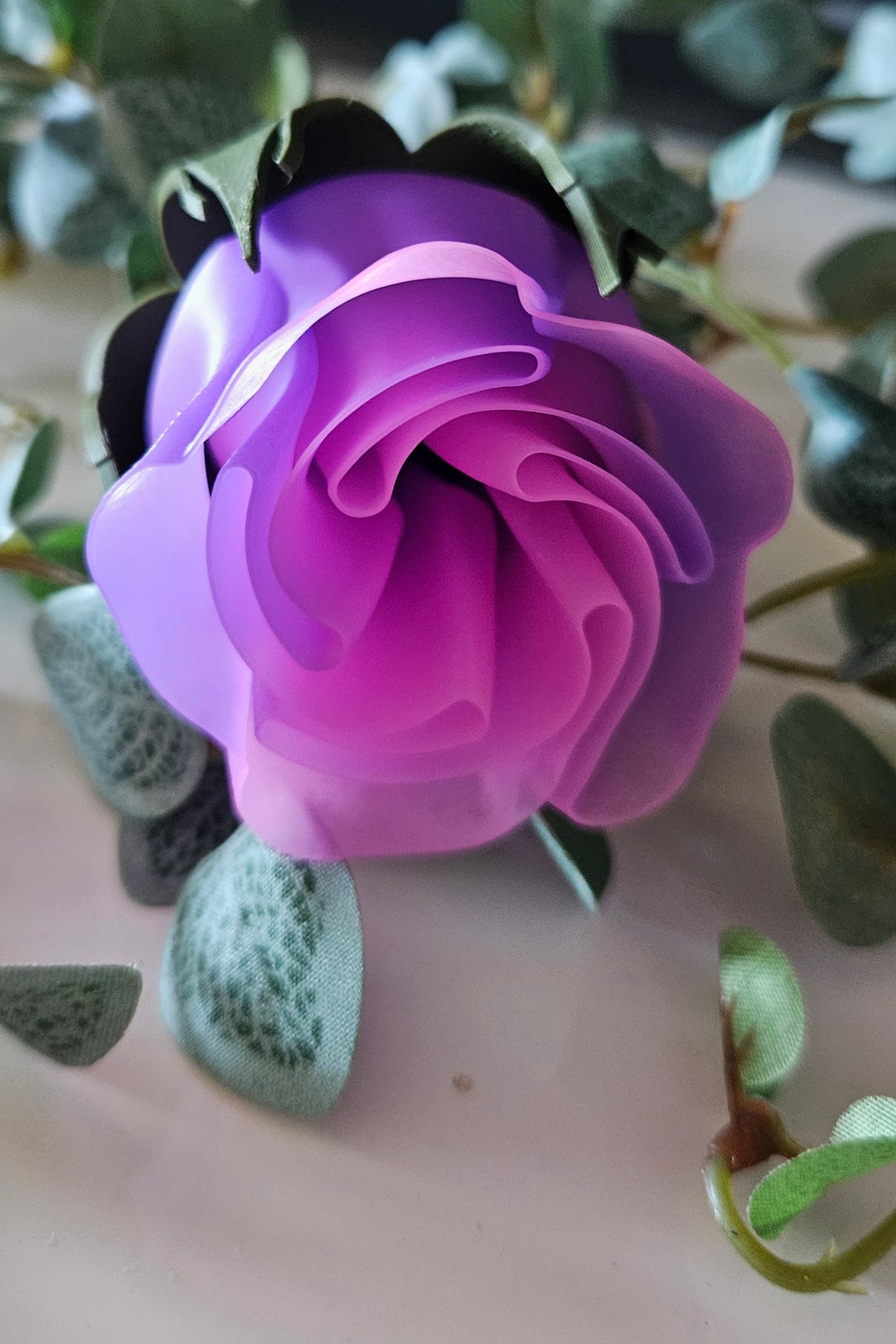 Eternal Bloom, The Transcendent 3D Rose. From Purple To Pink.