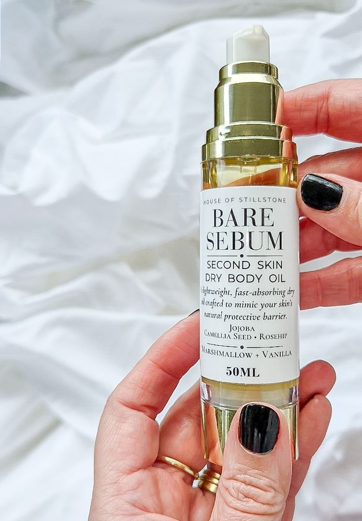 Bare Sebum Dry Body Oil – Marshmallow Vanilla | Long-Lasting Hydration