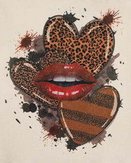 Urban Glam Tote - Leopard Print & Lip Art