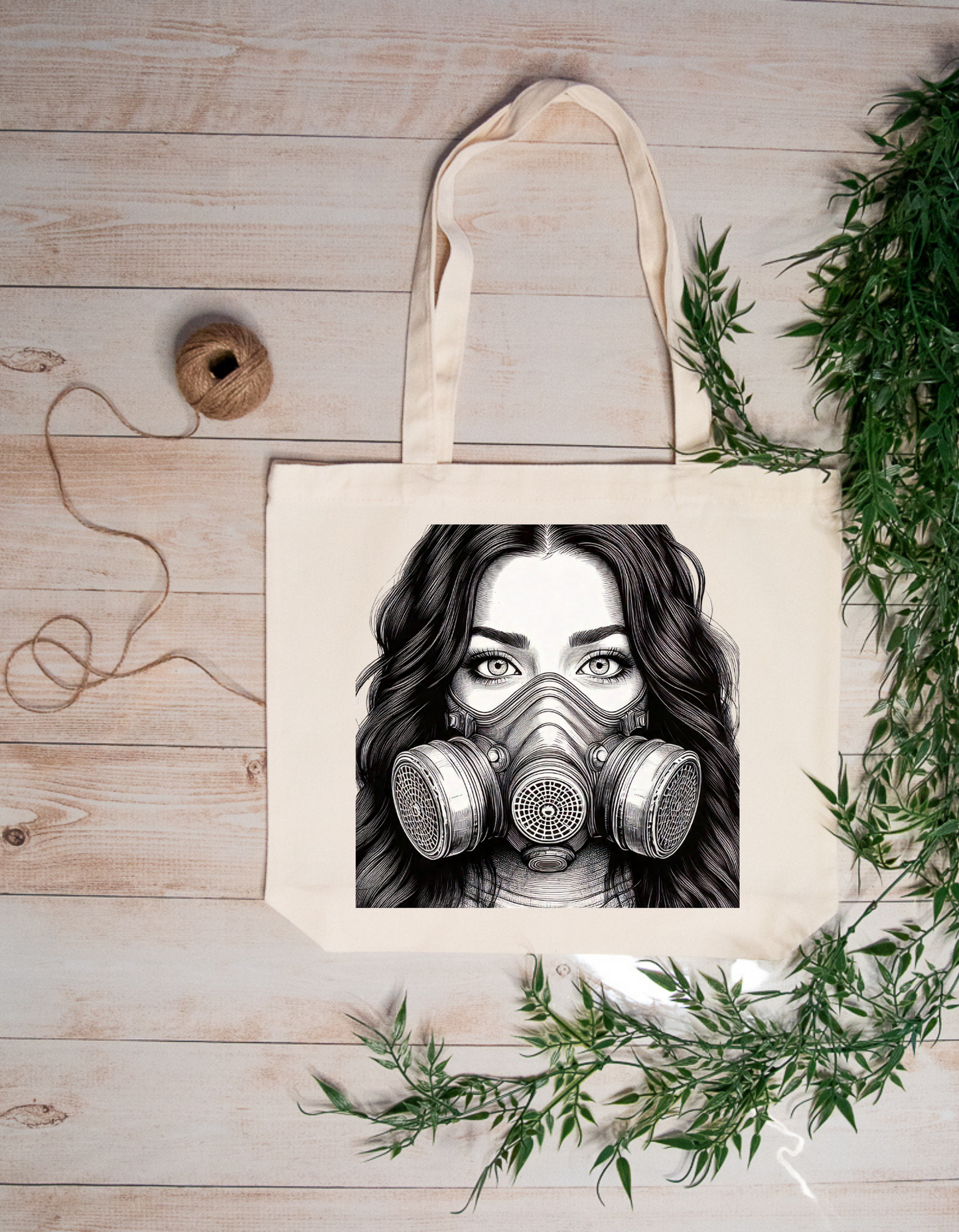 Unique Design Steam Punk Canvas Tote Bag - Gear up, Mask On And Run Wild.