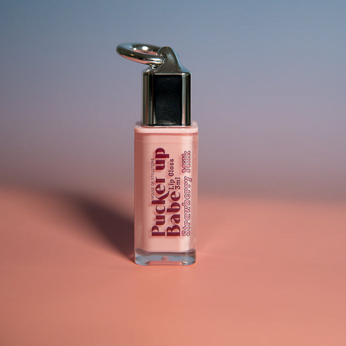 Pucker Up Babe Lip Gloss - Strawberry Milk | High Shine & Hydrating