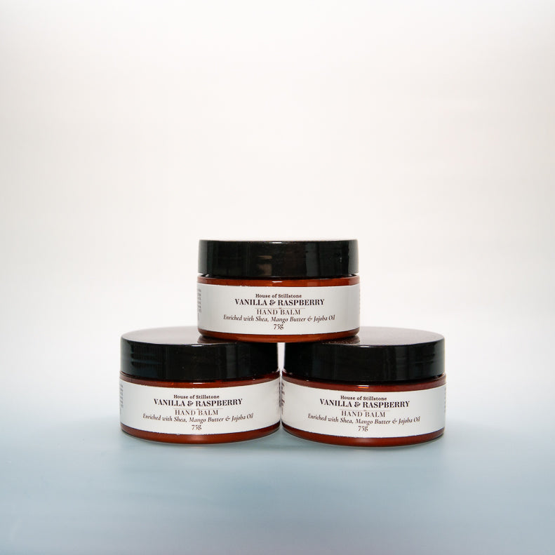 Vanilla & Raspberry Hand Balm Intensive Skin Care - Dry Hand Care - Deep Nourishment - Silky Hydration