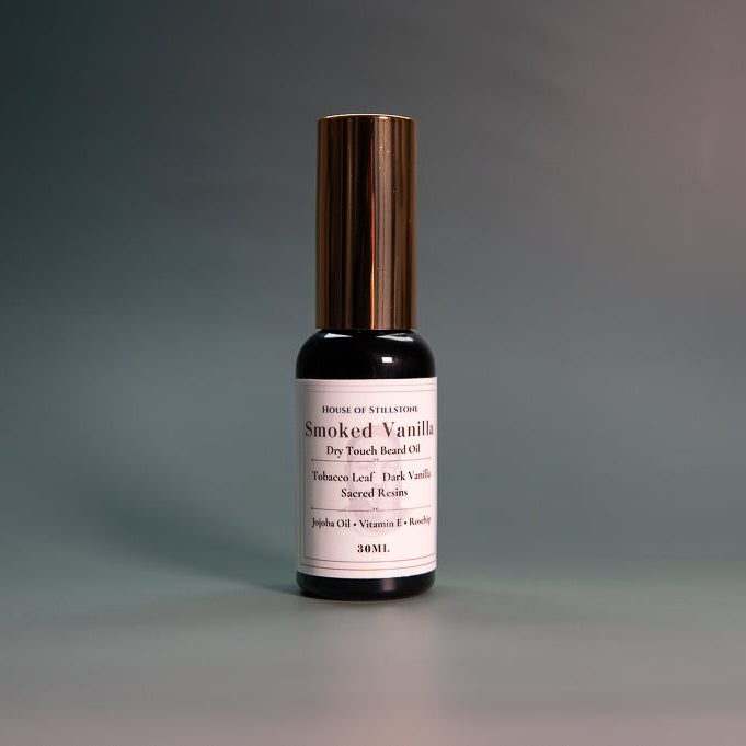 House of Stillstone Smoked Vanilla | Dry-Touch Beard Oil with Camellia & Jojoba