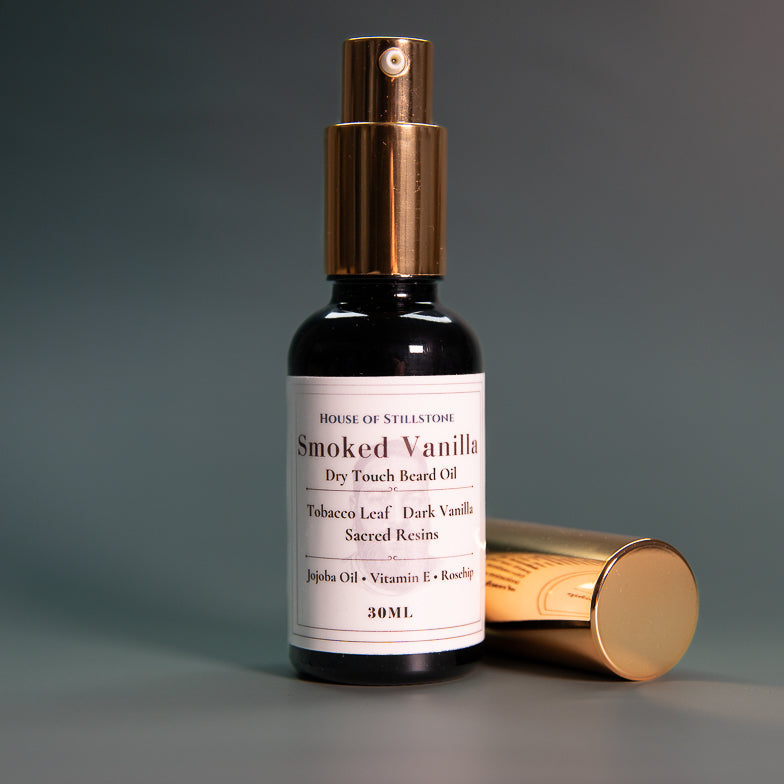House of Stillstone Smoked Vanilla | Dry-Touch Beard Oil with Camellia & Jojoba