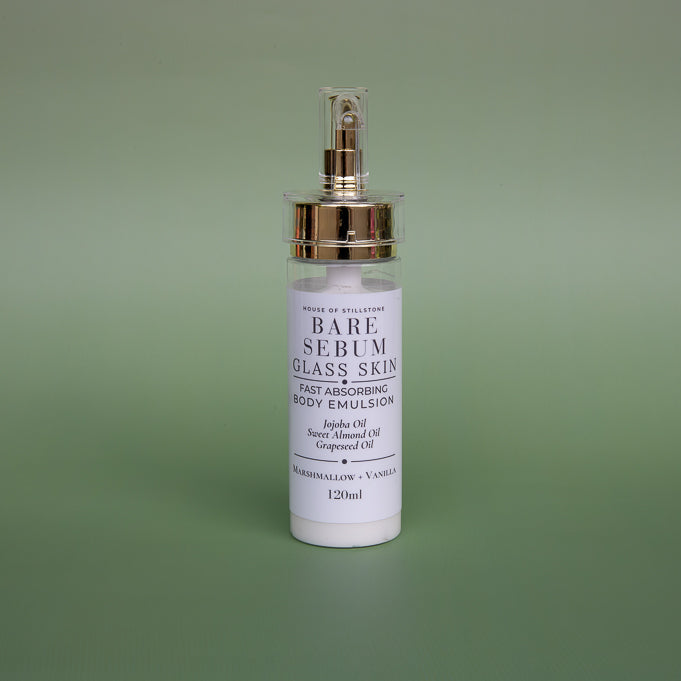 Bare Sebum Glass Skin – Vegan Body Emulsion, Jojoba & Almond Oil