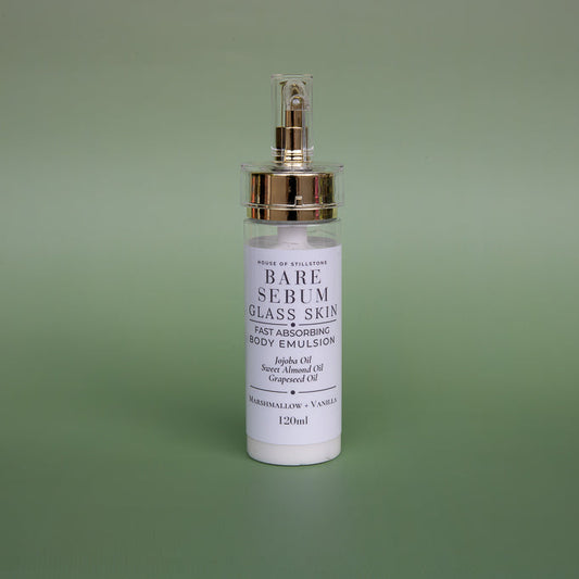 Bare Sebum Glass Skin – Vegan Body Emulsion, Jojoba & Almond Oil