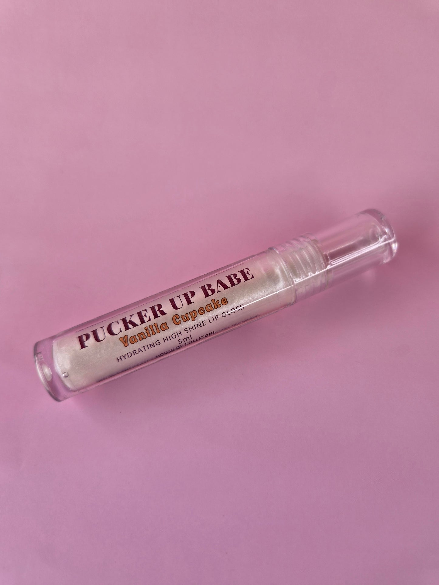 Pucker Up Babe Vanilla Cupcake Hydrating Lip Gloss – Glossy Shine, Jojoba & Vitamin E Nourishing Lip Gloss